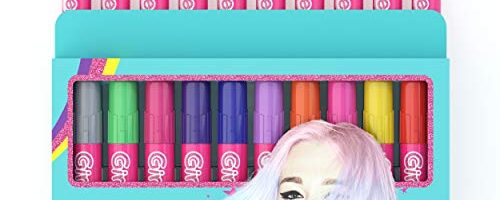 GirlZone Hair Chalk Set For Girls, 10 Piece Temporary Hair Chalks Color, Great as Face Paints too, Birthday Gifts For Girls