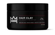 Hair Craft Co. Clay Pomade 2.8oz - Shine-Free Matte Finish - Medium Hold/Natural Look (Dense Clay) – Men’s Styling Product, Barber Approved – Ideal for Textured, Thickened & Modern Hairstyles – Unscented