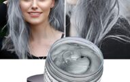 Hair Color Wax Silver Gray Hair Wax 4.23 oz Temporary Hair Dye Natural Hairstyle Pomade Cream Unisex Wax for Men and Women(Grey)