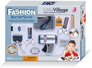 WPS Play Accessories Barber Shop Salon Hairstyle Play Set Kit for Boy Kids Gift a