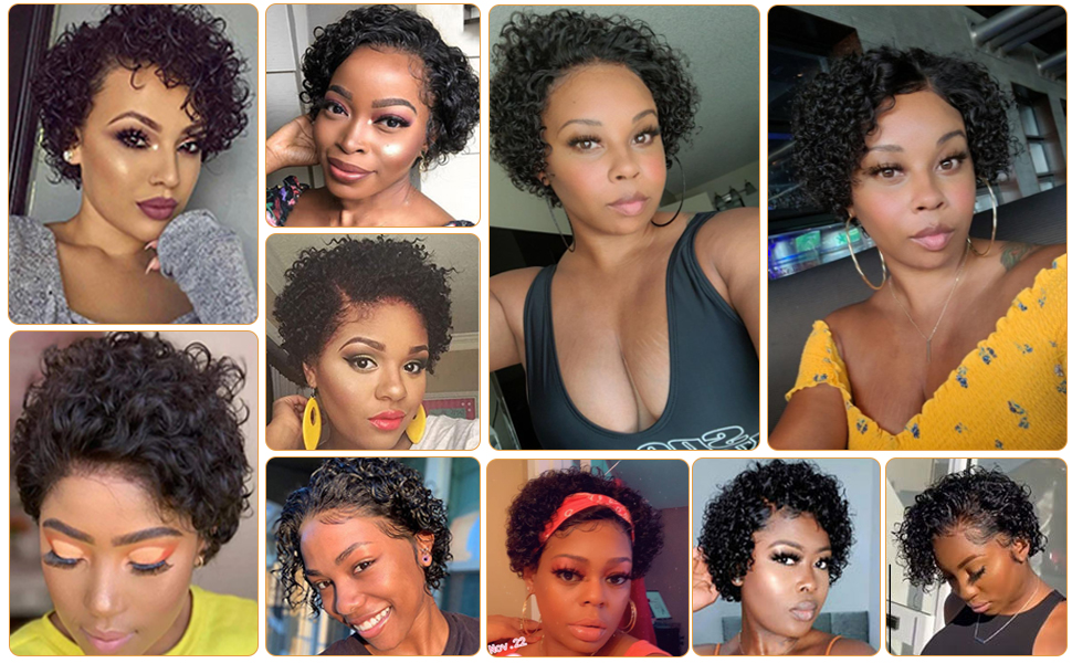 short curly 4x4 lace Closure