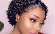 Short Curly Human Hair Pixie Cut Lace Wigs for Black Women Brazilian Virgin Human Hair Pre-plucked with Baby Hair 4x4 Lace Closure Wigs