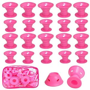 YOHOTA 40PCS Hair Curlers Rollers Hair Care Roller Silicone No Clip Hair Style Rollers Soft Magic DIY Curling Hairstyle Tools Hair Accessories.