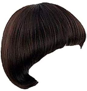 wonderful lifetime Women's Short Black Full Bang Wig Mushroom Hairstyle Cosplay/daily Heat Resistant Hair Wig, Medium
