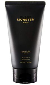 BLACK MONSTER Hair Wax, Strong Hold and Matte Finish Pomade for Men Hairstyles, 4.1 Ounce