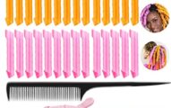 28Pcs Spiral Hair Rollers, Magic Hair Curlers No Heat DIY Waves Rollers with Styling Hooks Alligator Hair Clips Comb, Magic Styling Kit for Most Kinds of Hairstyles (17.7 inch)