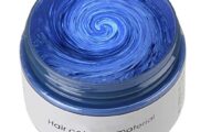 Hair Color Wax, KooJoee Temporary Hair Dye Easy Wash Hairstyle Cream 4.23 oz Disposable Hair Pomades, Natural Matte Hair Modeling Wax for Party Cosplay Nightclub Masquerades Halloween - Blue