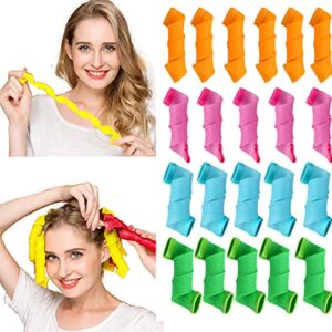 20PCS Hair Curlers Rollers Heatless Magic Curling Wavy Hairstyle with Styling Hooks for Long Hair Sute 20/30/45cm… (20CM/7.87")