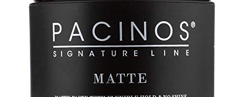 Pacinos Matte, Medium Hold No Shine Styling Hair Paste, Scupling Wax, Flexible for All Hair Types, Add Long Lasting Definition and Texture for a Natural Looking Hairstyle, No Flakes or Residue, 4 oz