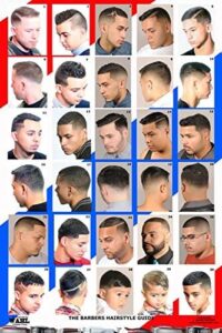 2014HM Laminated Men's Hairstyles Barber Poster 24" x 36"