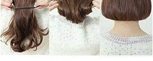 DZT1968 Long Hair to Bob Head Hair Clip︱Shift from Long Hair and Short Hair Everyday︱Just Simply Roll & Clip, Create a Perfect Bob Hairstyle ︱Perfect for Everyday Hair Makeover or Any Occasions.