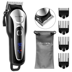 Cordless Hair Clippers for Men - Professional Hair Clipper Cutting Kit Beard Trimmer with Speed Adjustable Haircut Grooming Kit, Rechargeable Hair Cut Machine with Guide Combs for Home Barber Salon
