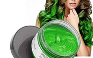 Temporary Green Hair Color Wax, Efly MOFAJANG Instant Hairstyle Cream 4.23 oz Hair Pomades Hairstyle Wax for Men and Women (green)