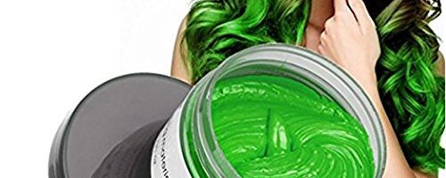 Temporary Green Hair Color Wax, Efly MOFAJANG Instant Hairstyle Cream 4.23 oz Hair Pomades Hairstyle Wax for Men and Women (green)