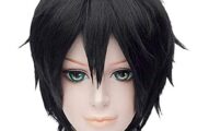 Flovex Short Straight Anime Cosplay Wigs Natural Sexy Costume Party Daily Hair (Black 1)