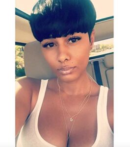 BeiSD Short Hairstyles with Bangs Synthetic Wigs for Black Women Short Wigs for White Women 8 Styles Available (BeiSDWig-7345-1B)