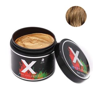 Brown Hair Color Wax Temporary Hairstyle Cream 4.5 oz,Washable Disposable Hair Dye For Halloween Christmas Party Cosplay(Brown)