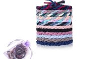 12pcs Colorful Hair Ties for Women, No Damage Large Elastic Hair Bands for Thick Hair, No Crease Hair Ties, Fashion Bow Hair Bands Ponytail Holders, Fits All Hairstyles, Great Gift for All Ladies