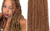 6 Packs Pre Twisted Passion Twists Crochet Hair 18 Inch Water Wave Crochet Hair For Black Women 80g #27 Color Orange Bohemian Twist Hair Braiding Synthetic Hair Kanekalon Fiber Protective Hairstyle