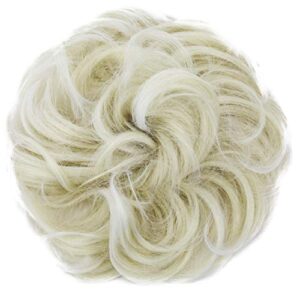 PRETTYSHOP XL Hairpiece Scrunchy Updo Bridal Hairstyles Scrunchie Voluminous Curly Messy Bun White Blonde Mix G31E