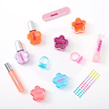 Claire’s makeup sets collection, unique designs, colorful, cute details, play makeup for girls