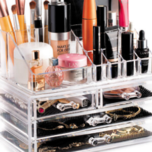 clear lipstick storage organizer transparent design visible durable acrylic elegant vanity bathroom