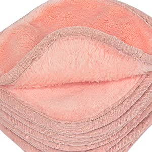Eurow Makeup Removal Cleaning Cloth, 8 by 8 Inches, Coral, Pack of 4