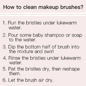 Clean makeup brushes