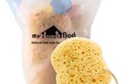myHomeBody Premium Bath Sponge, Foam Loofah Sponge, Body Sponge for Shower - Large Size, Lots of Lather, 3 Pack