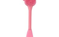 nouthimo Silicone Face Mask Brush,2 in 1 Soft Facial Mask Applicator and Facial Cleansing Brush, Makeup Beauty Brush Tool for Mud, Clay, Charcoal Mixed Mask,Cream, Lotion (Pink)