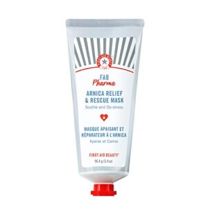 First Aid Beauty FAB Pharma Arnica Relief & Rescue Mask – Soothing Leave-On Face Mask for Dry Skin - 3.4 oz.