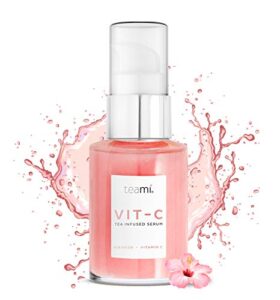 Teami Topical Vitamin C Serum Skin Care with Hyaluronic Acid, Collagen, Salicylic Acid and Vitamin E Oil - Popular K Beauty Korean Skin Care Products - Anti Aging Face Serum for Glass Skin (1 fl oz)
