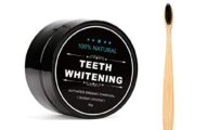Teeth Whitening Charcoal Powder, Natural Activated Charcoal Teeth Whitener Powder with Bamboo Brush Oral Care Set (1.05 oz)