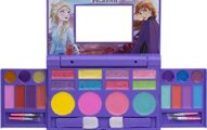 Townley Girl Frozen 2 Cosmetic Compact Set with Mirror 22 lip glosses, 4 Body Shines, 6 Brushes Colorful Portable Foldable Make Up Beauty Kit For Girls