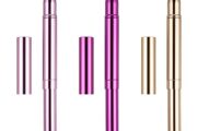 Dual End Lip Brush Concealer Brushes 3 Pieces Retractable Lipstick Eyeshadow Foundation Makeup Brush Tool Applicators Set (Gold, Purple, Bright Pink)
