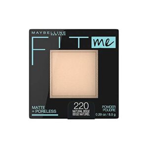 Maybelline New York Fit Me Matte + Poreless Powder Makeup, Natural Beige, 0.29 Ounce, Pack of 1