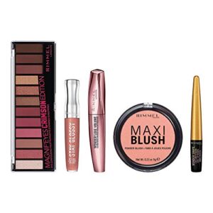 Rimmel Crimson Makeup Kit With Eyeshadow, Mascara, Liner, And Lip Gloss, 6 Fl Oz