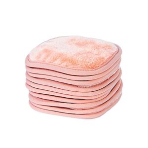 Eurow Makeup Removal Cleaning Cloth, 5 by 5 Inches, Coral, Pack of 10