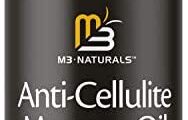 M3 Naturals Anti Cellulite Massage Oil Infused with Collagen and Stem Cell - Natural Lotion - Help Firm, Tighten Skin Tone - Treat Unwanted Fat Tissue, Stretch Marks - Cellulite Removal Cream 8 oz