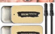 2 Pack Eyebrow Soap Kit, 4D Brows Gel Long Lasting Eyebrow Setting Gel Waterproof Eyebrow Makeup Balm Pomade Cosmetics