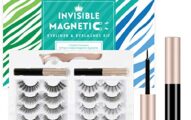 Upgraded Magnetic Eyelashes with Eyeliner, Invisible Magnetic Lashes False Mink Kits with 2 Liquid Eyeliner 10 Invisible Reusable Waterproof False Eyelashes