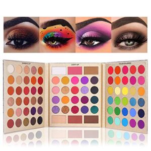 UCANBE Pretty All Set Eyeshadow Palette Holiday Gift Set Pro 86 Colors Makeup Kit Matte Shimmer Eye Shadow Highlighters Contour Blush Powder All In One Makeup Pallet
