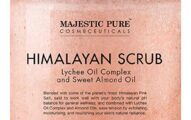 Majestic Pure Himalayan Salt Body Scrub with Lychee Oil, Exfoliating Salt Scrub to Exfoliate & Moisturize Skin, Deep Cleansing - 10 oz