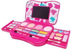 My First Makeup Set, Girls Makeup Kit, Fold Out Makeup Palette with Mirror and Secure Close - Safety Tested- Non Toxic (Laptop Design)