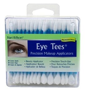 Fran Wilson EYE TEES COTTON TIPS 80 Count (2 PACK) - Precision Makeup Applicator, Double-sided Swabs with Pointed and Rounded Ends for Perfect Blending, Effective Cleaning and Precise Touch-ups