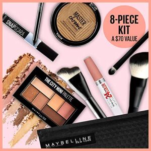 Maybelline New York Glow Getter 8 Piece Makeup Value Kit, Essentials for a Summer Bronze Glow, 0.1 Fl OZ