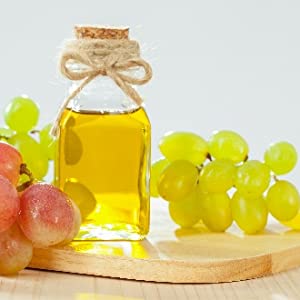 Grapeseed oil is light so it doesn’t leave the skin with a heavy, greasy feeling