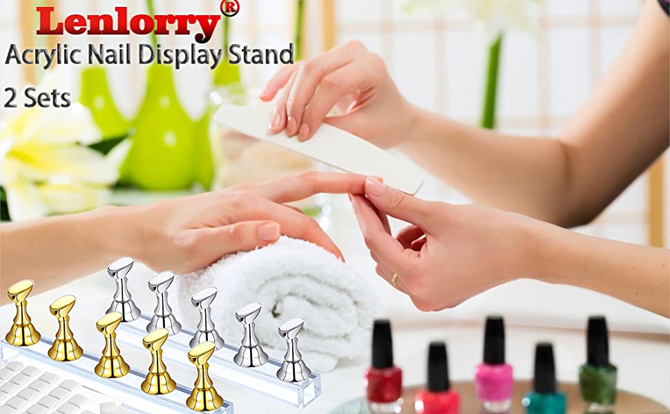 LenLorry acrylic nail display stand