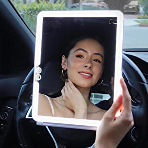 portable vanity mirror with charger is  convenient for  travel