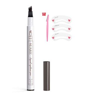 Eyebrow Pencil, Long-lasting Waterproof Eyebrow Tattoo Pen, Microblading Eyebrow Pen with a Micro-Fork Tip Applicator For Fuller Natural Looking Brows